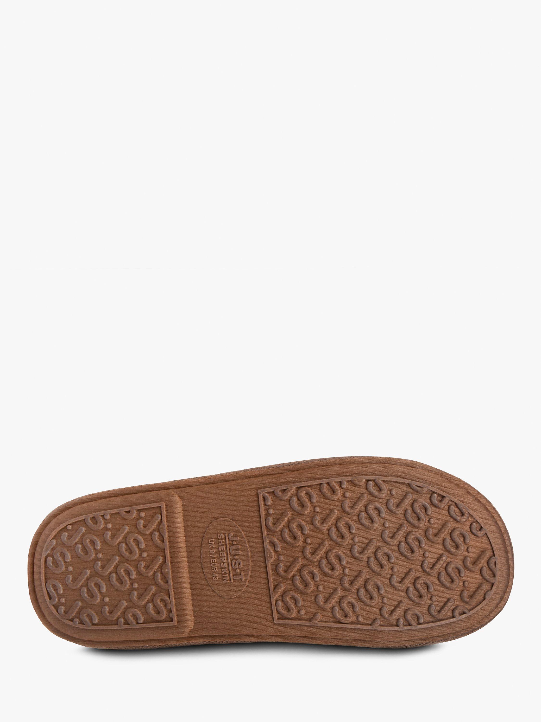 Product image 5 of 6, which shows Just Sheepskin Chester Sheepskin Boot Slippers, Chestnut, 8