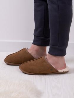 Just Sheepskin Donmar Sheepskin Mule Slippers, Chestnut