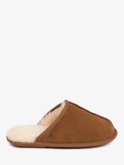 Just Sheepskin Donmar Sheepskin Mule Slippers - view 2, Chestnut