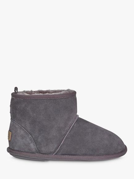 Just Sheepskin Chester Sheepskin Boot Slippers, Dark Grey