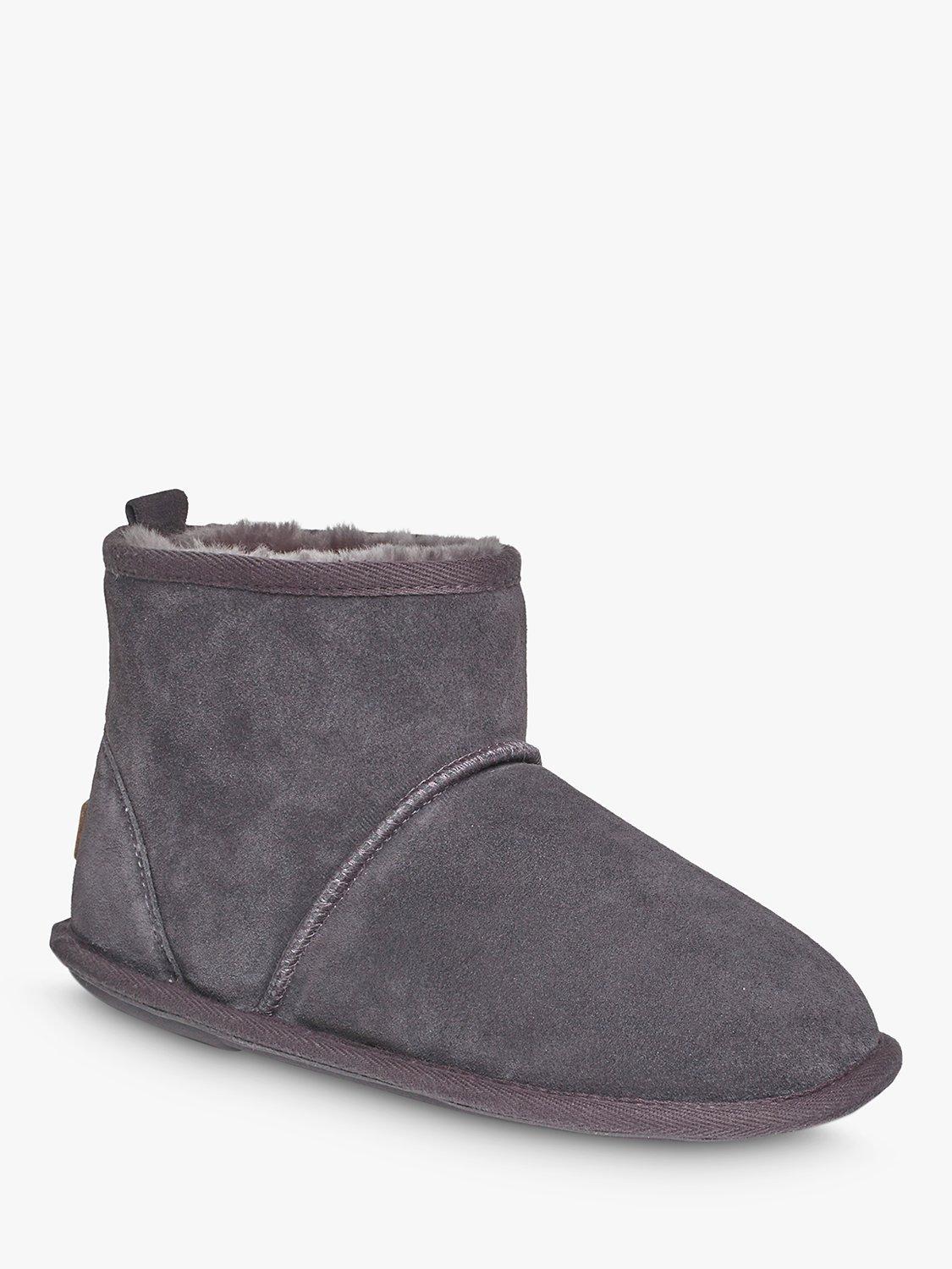 Product image 2 of 5, which shows Just Sheepskin Chester Sheepskin Boot Slippers, Dark Grey, 8