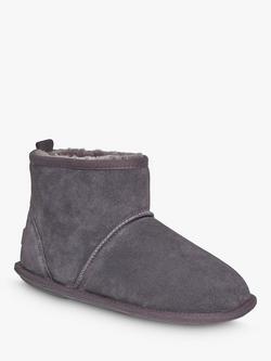 Just Sheepskin Chester Sheepskin Boot Slippers - view 2, Dark Grey