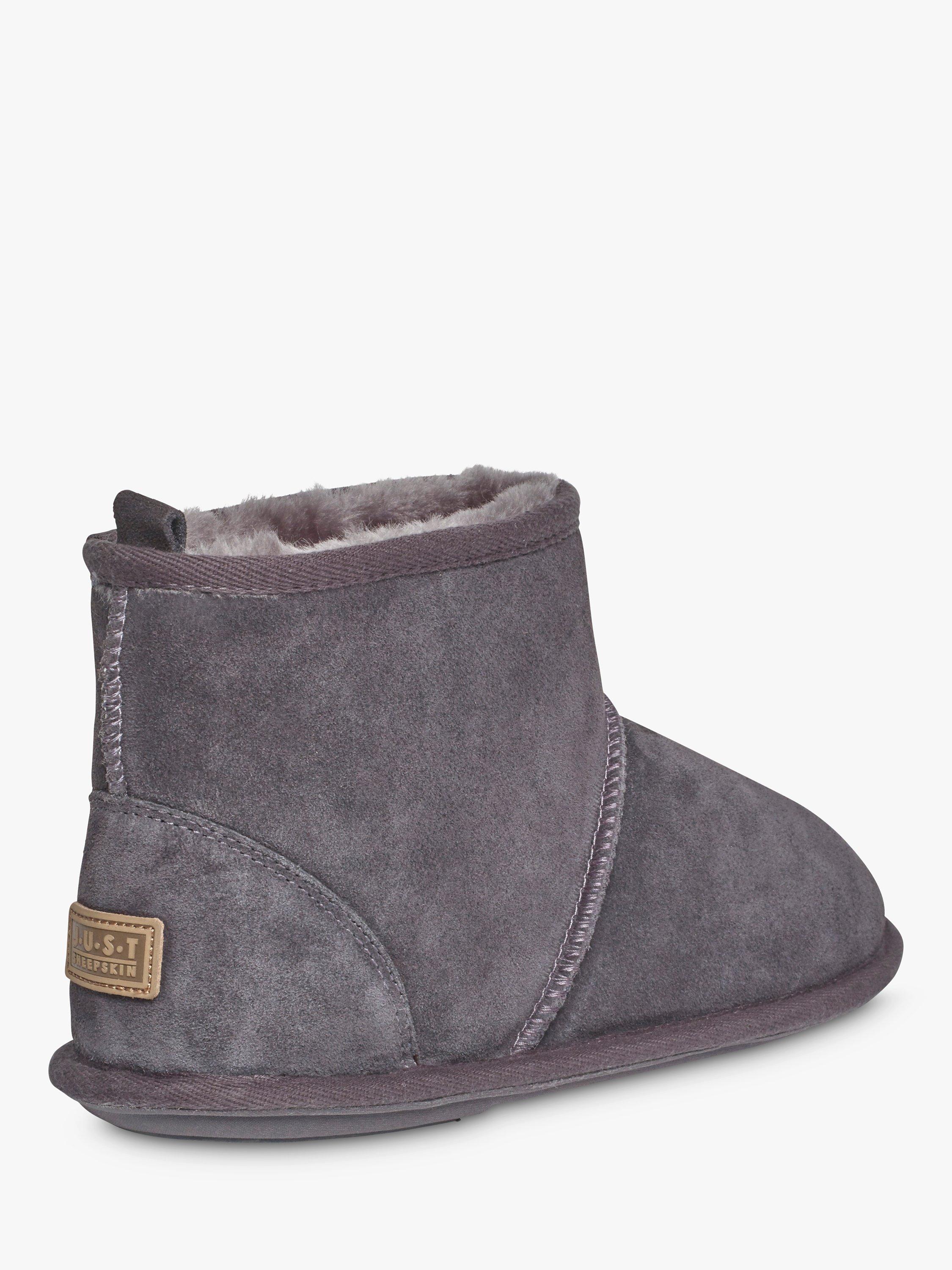 Product image 3 of 5, which shows Just Sheepskin Chester Sheepskin Boot Slippers, Dark Grey, 8