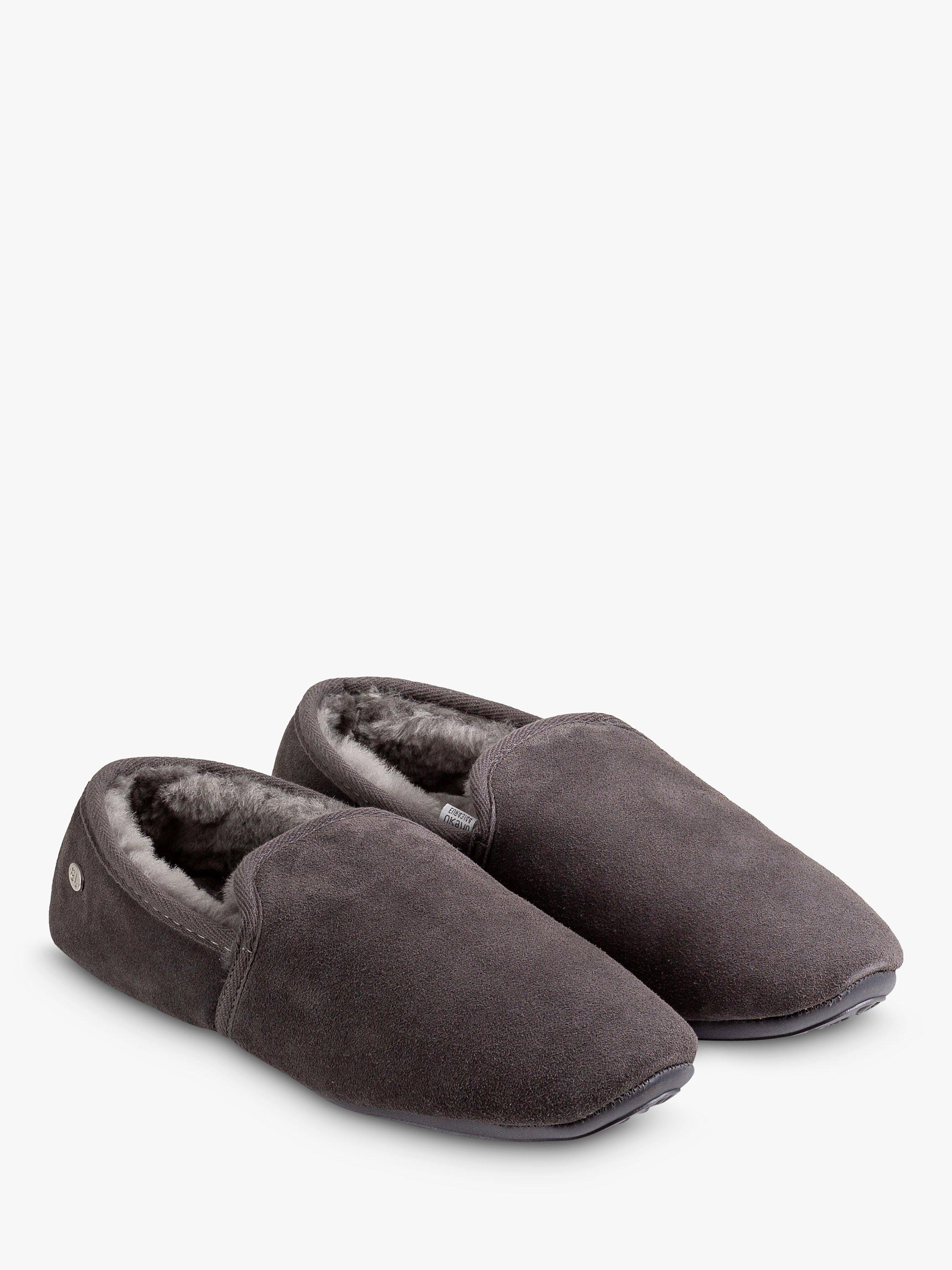 Just Sheepskin Garrick Sheepskin Slippers Dark Grey