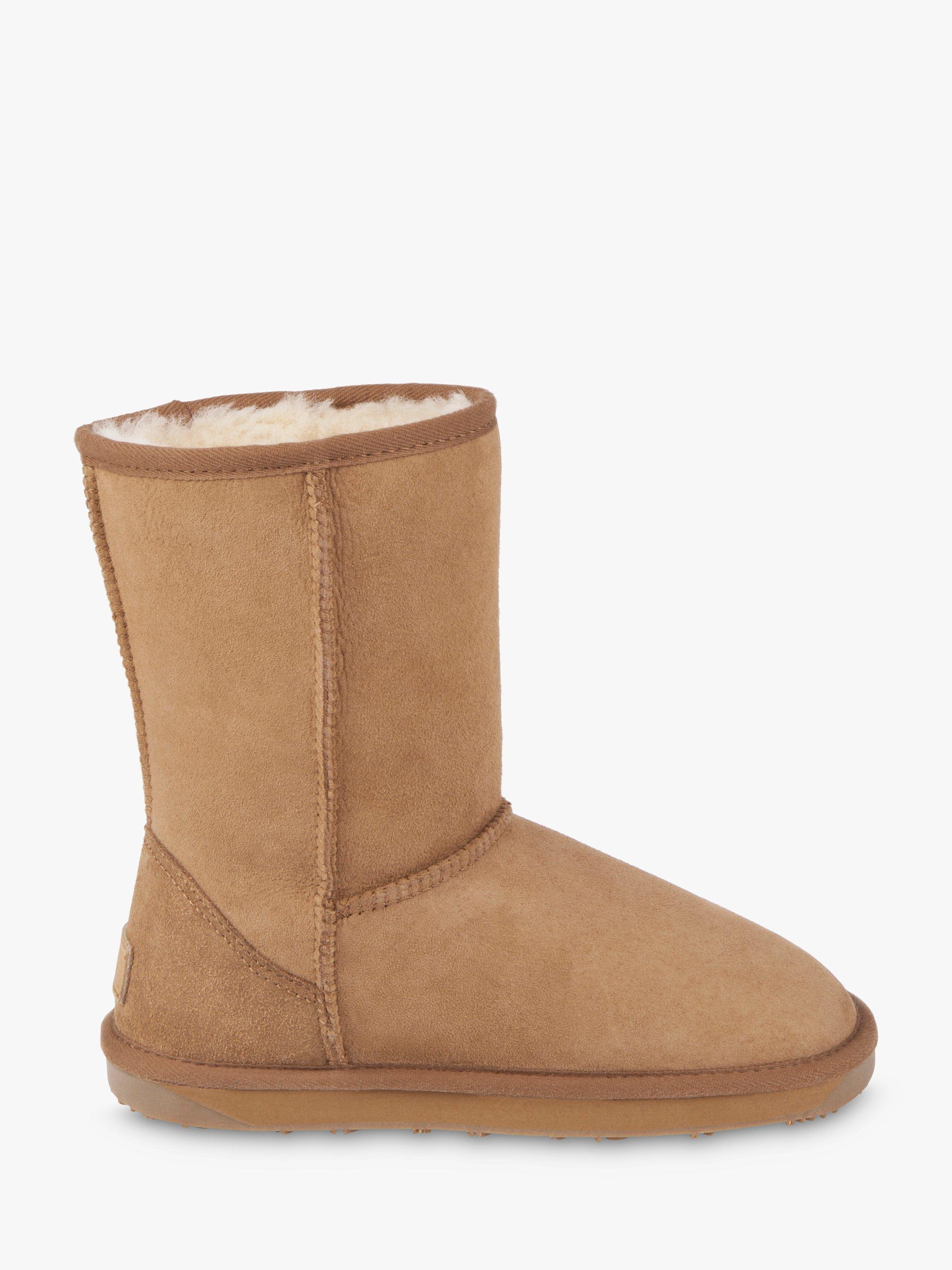 Product image 1 of 5, which shows Just Sheepskin Short Classic Ankle Boots, Chestnut, 4