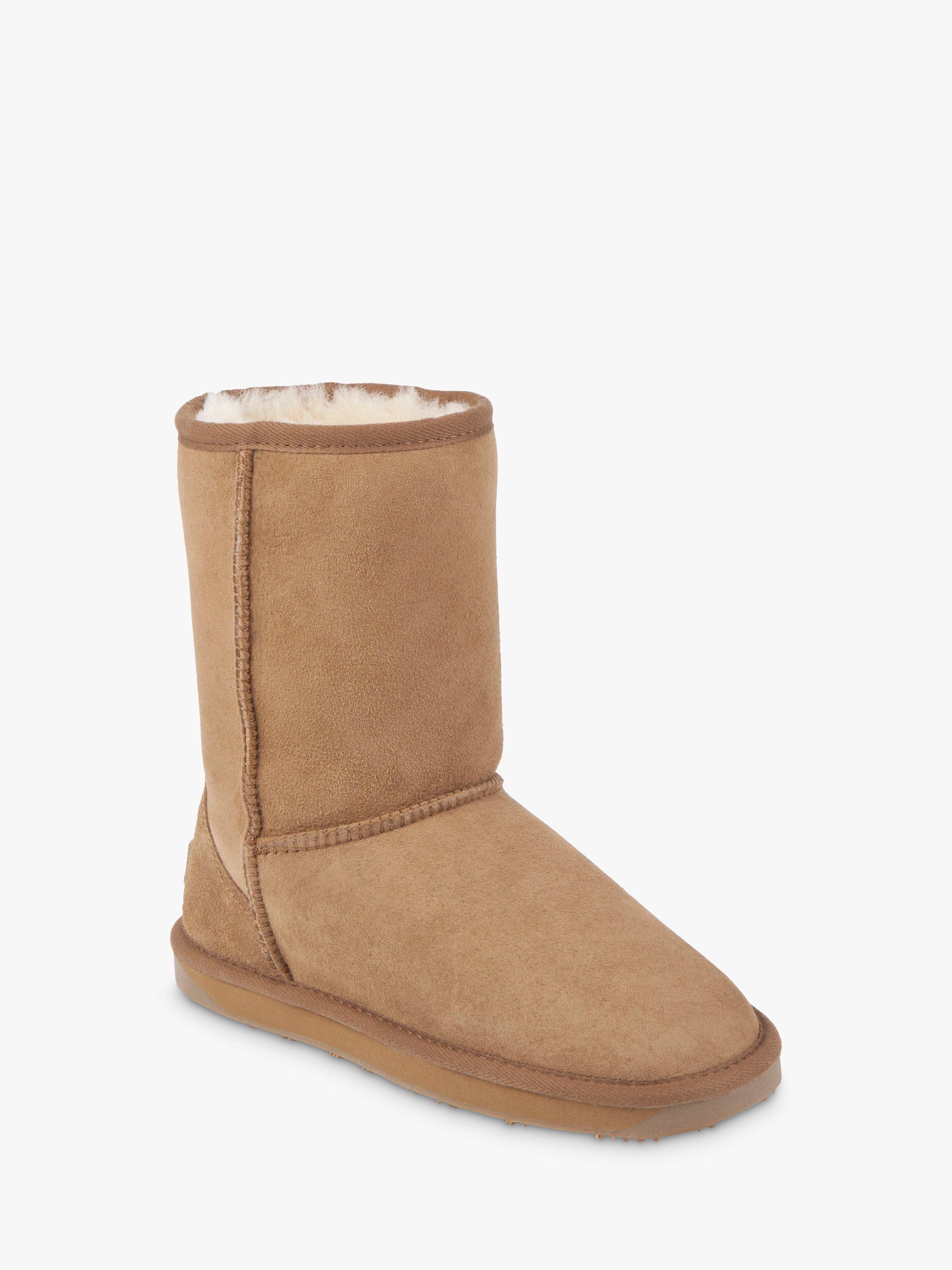 Product image 2 of 5, which shows Just Sheepskin Short Classic Ankle Boots, Chestnut, 4