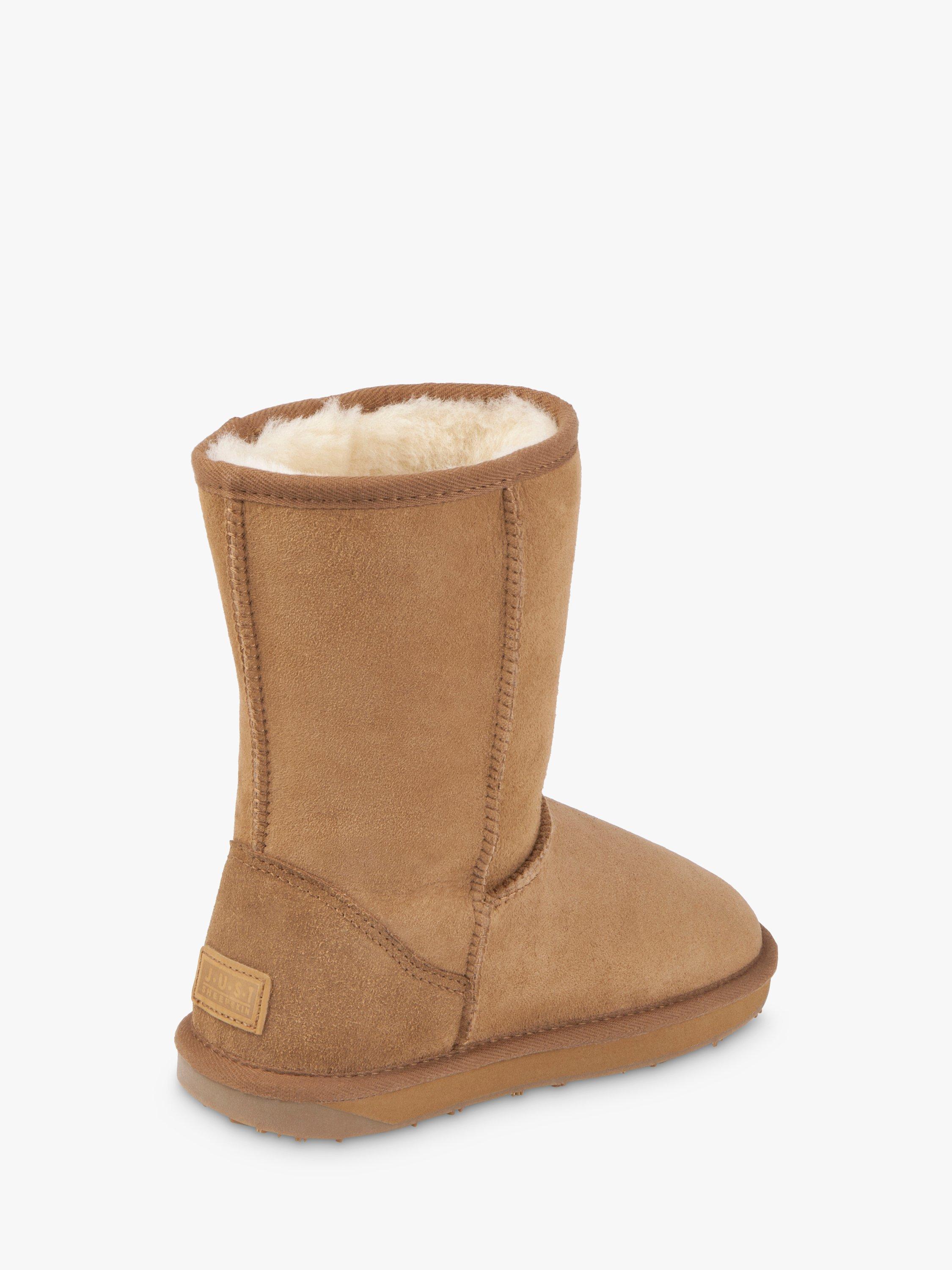 Product image 3 of 5, which shows Just Sheepskin Short Classic Ankle Boots, Chestnut, 4