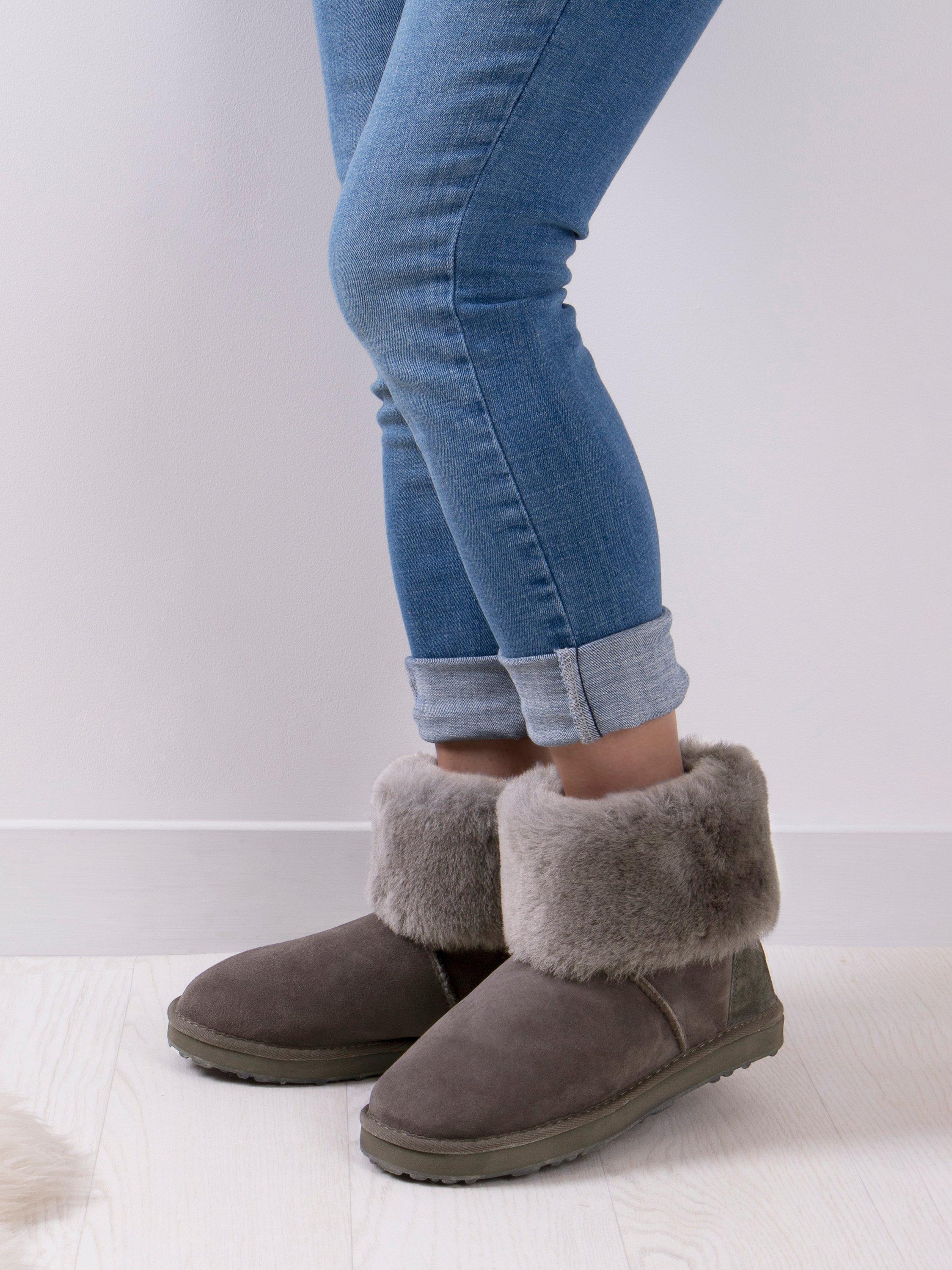Product image 1 of 6, which shows Just Sheepskin Sheepskin Boots, Dark Grey, 3