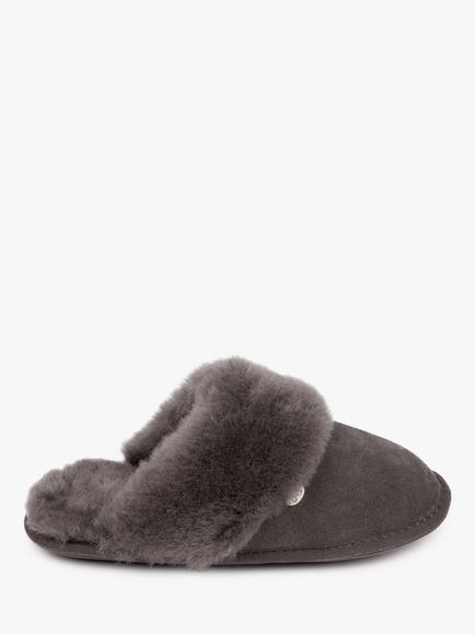 Just Sheepskin Duchess Sheepskin Mule Slippers, Dark Grey