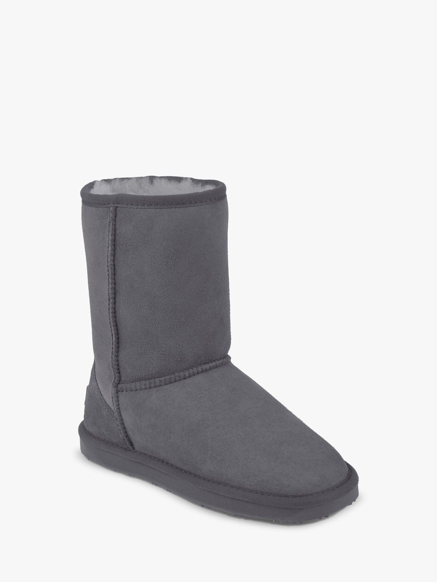 Product image 2 of 4, which shows Just Sheepskin Short Classic Ankle Boots, Dark Grey, 3