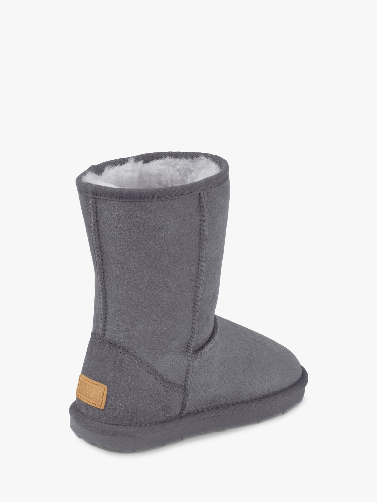 Product image 3 of 4, which shows Just Sheepskin Short Classic Ankle Boots, Dark Grey, 3