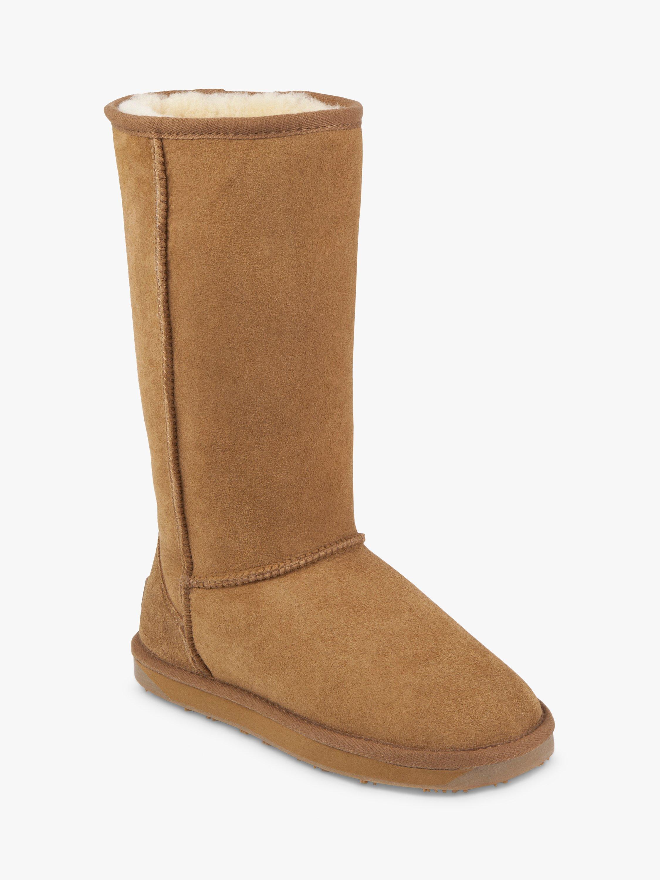 Product image 2 of 5, which shows Just Sheepskin Tall Classic Boots, Chestnut, 6