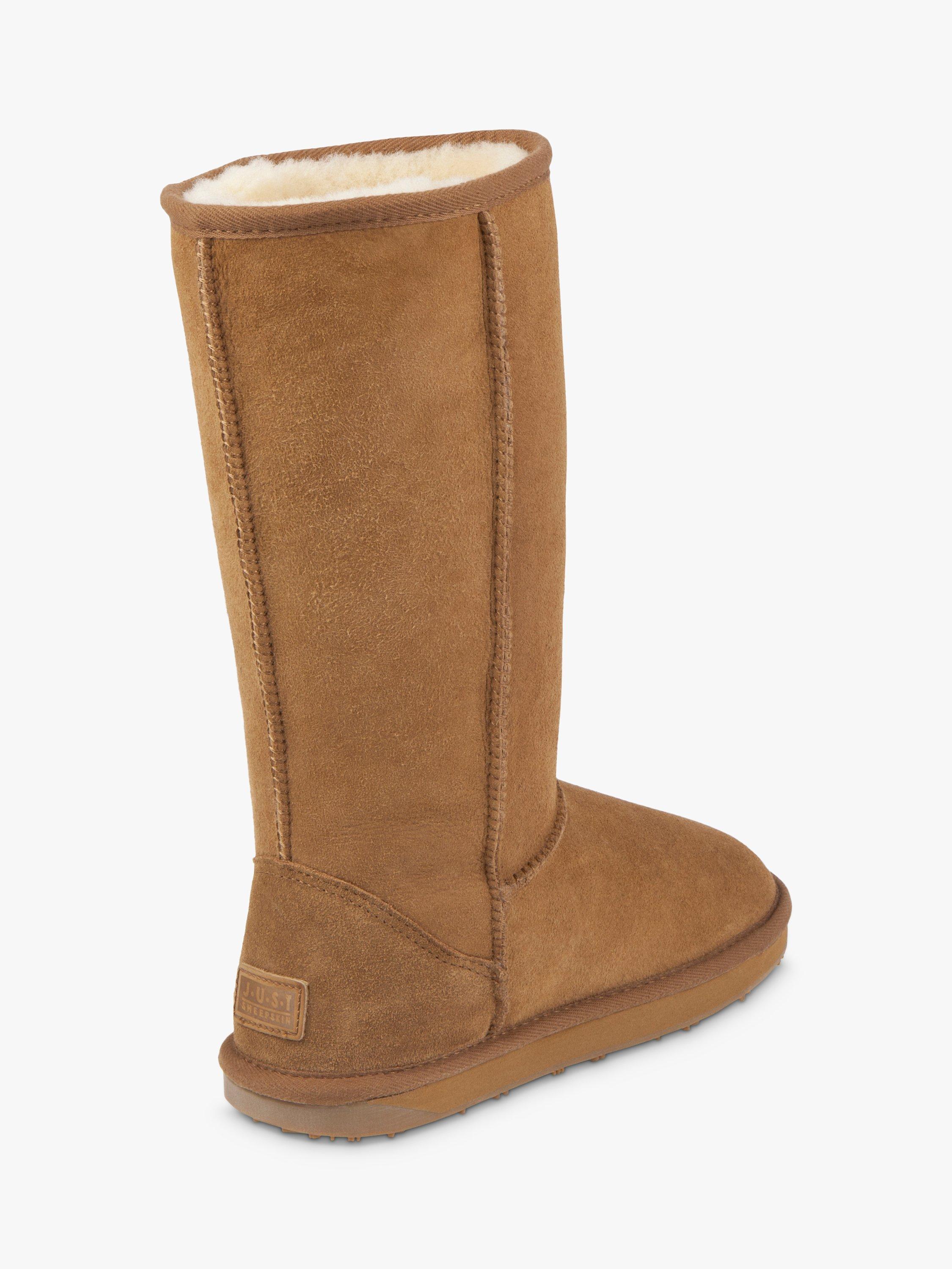 Product image 3 of 5, which shows Just Sheepskin Tall Classic Boots, Chestnut, 6