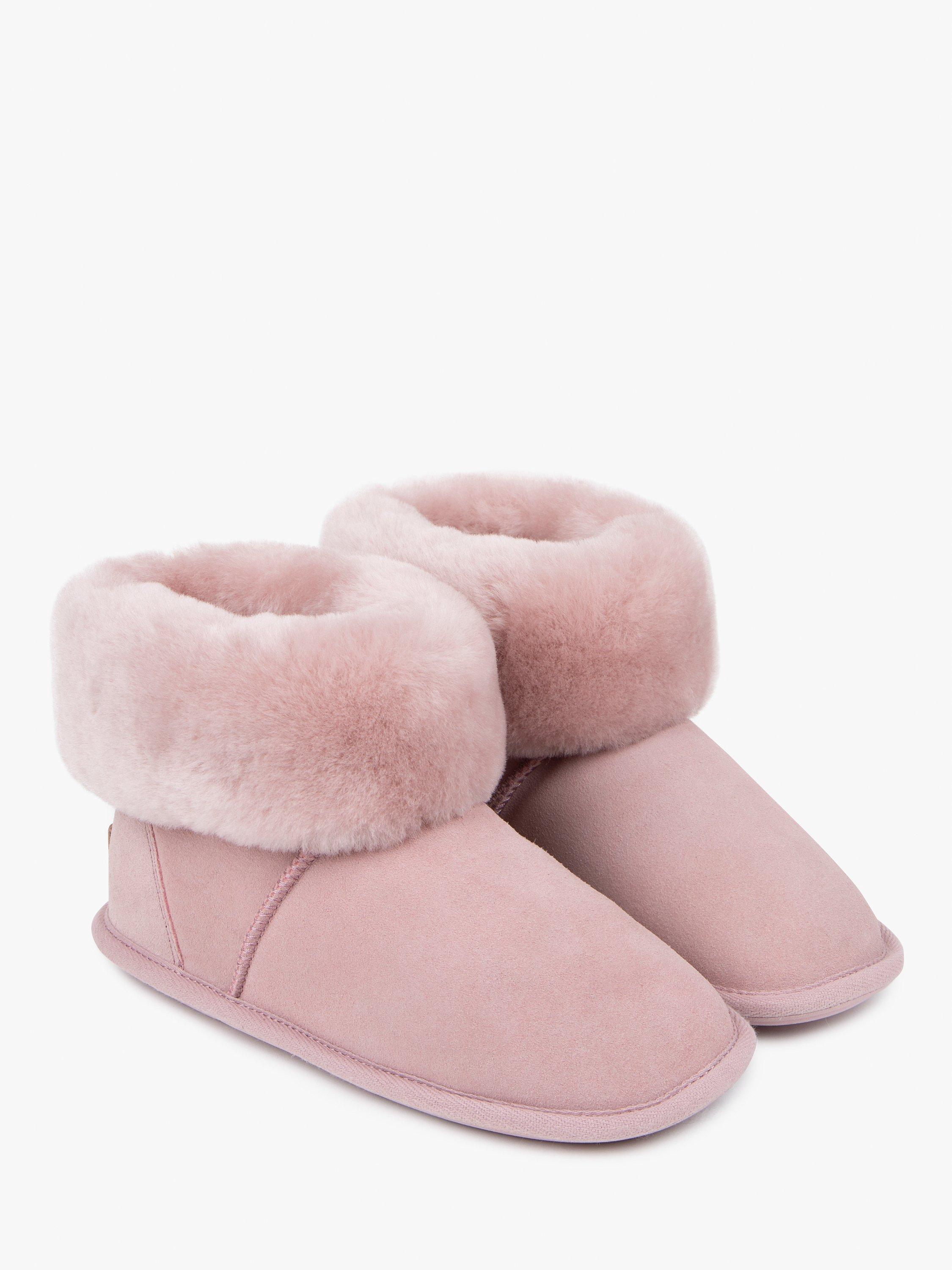 Just Sheepskin Albery Suede Slipper Boots, Pink, 4