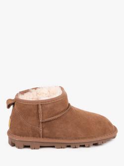 Just Sheepskin Grace Suede Slipper Boots, Chestnut