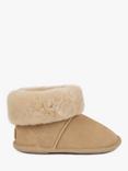 Just Sheepskin Albery Suede Slipper Boots, Natural