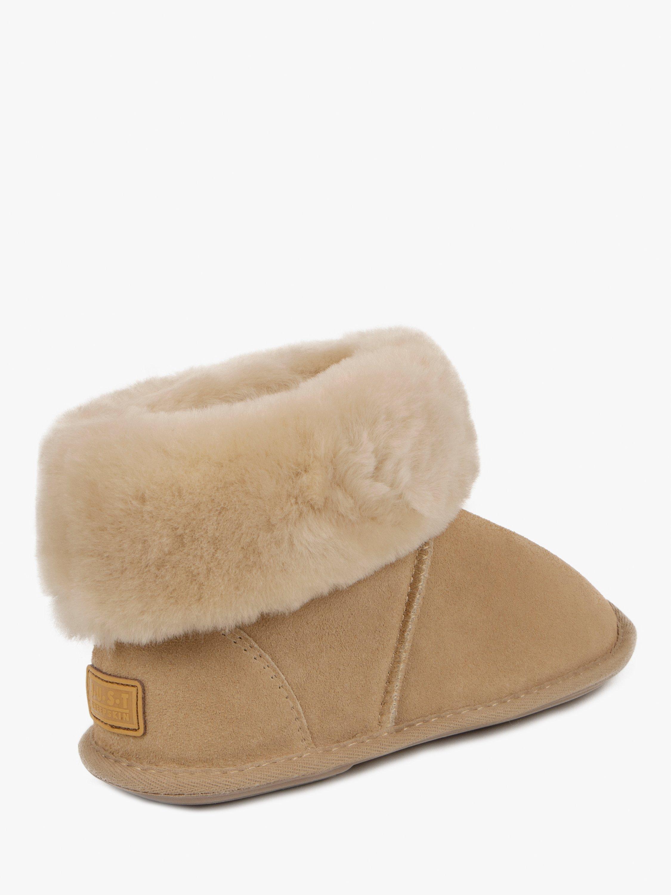 Product image 3 of 6, which shows Just Sheepskin Albery Suede Slipper Boots, Natural, 4