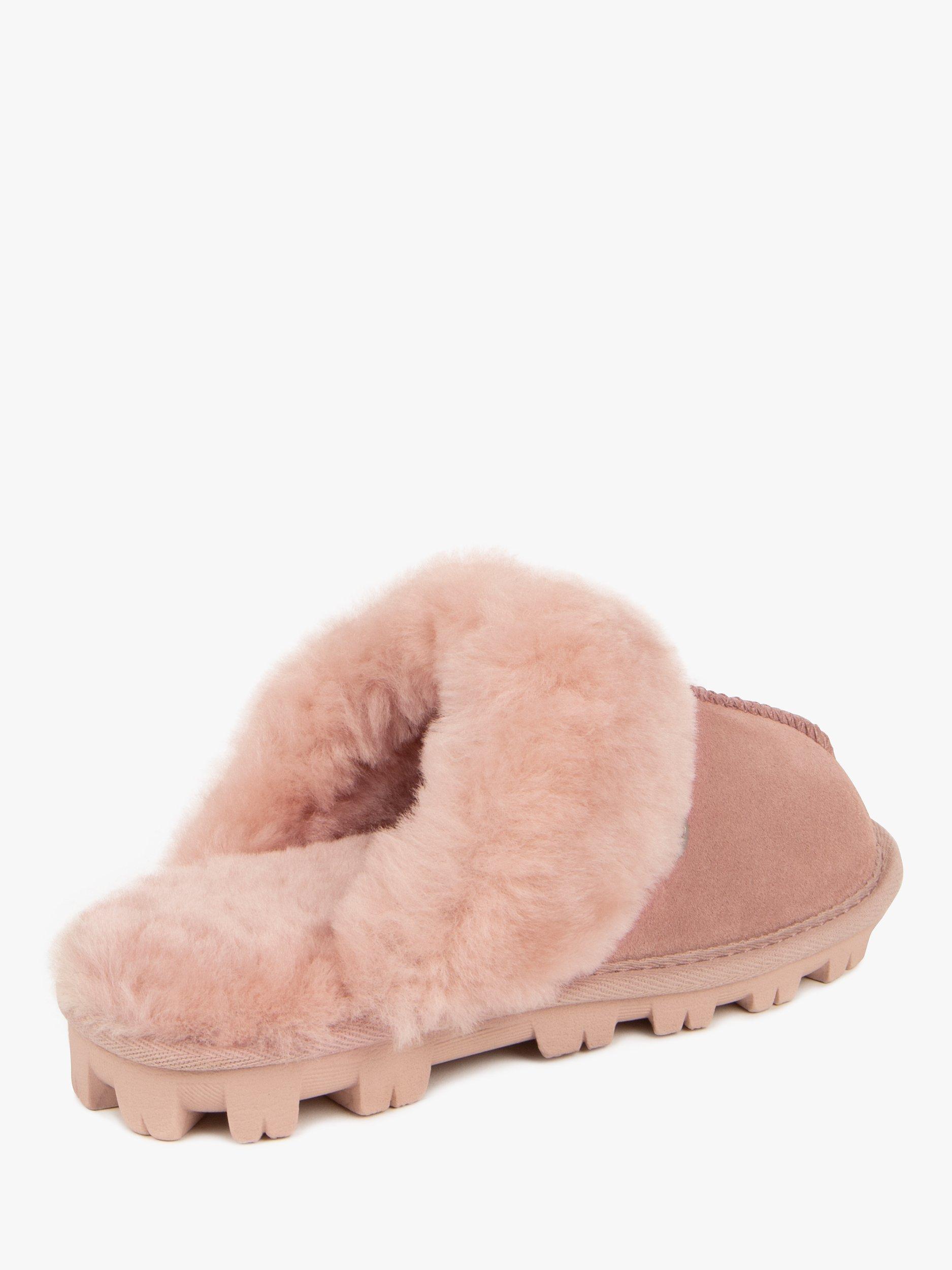 Product image 4 of 6, which shows Just Sheepskin Alice Suede Mule Slippers, Pink, 4