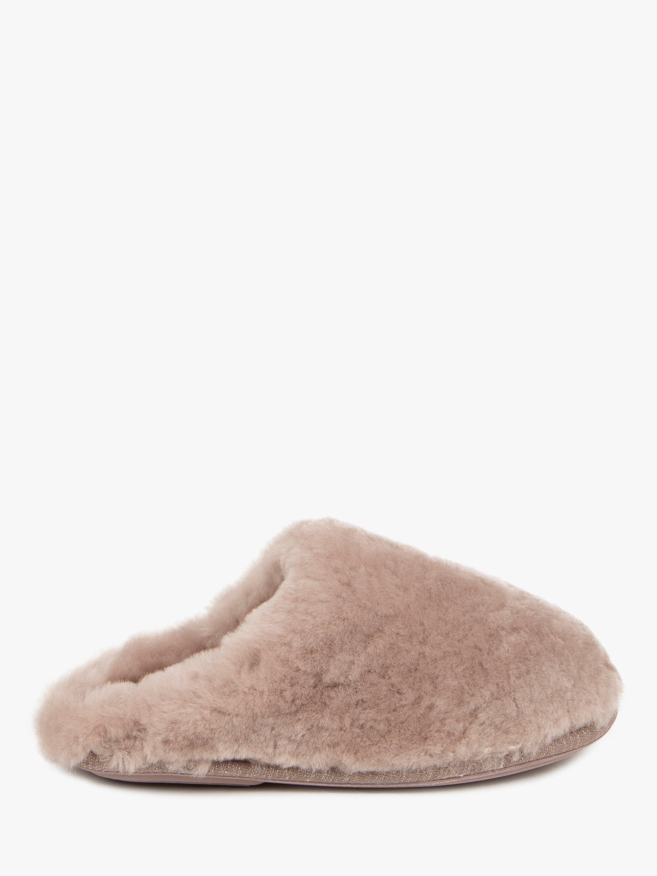 Product image 2 of 6, which shows Just Sheepskin Louise Sheepskin Mule Slippers, Mink, 7