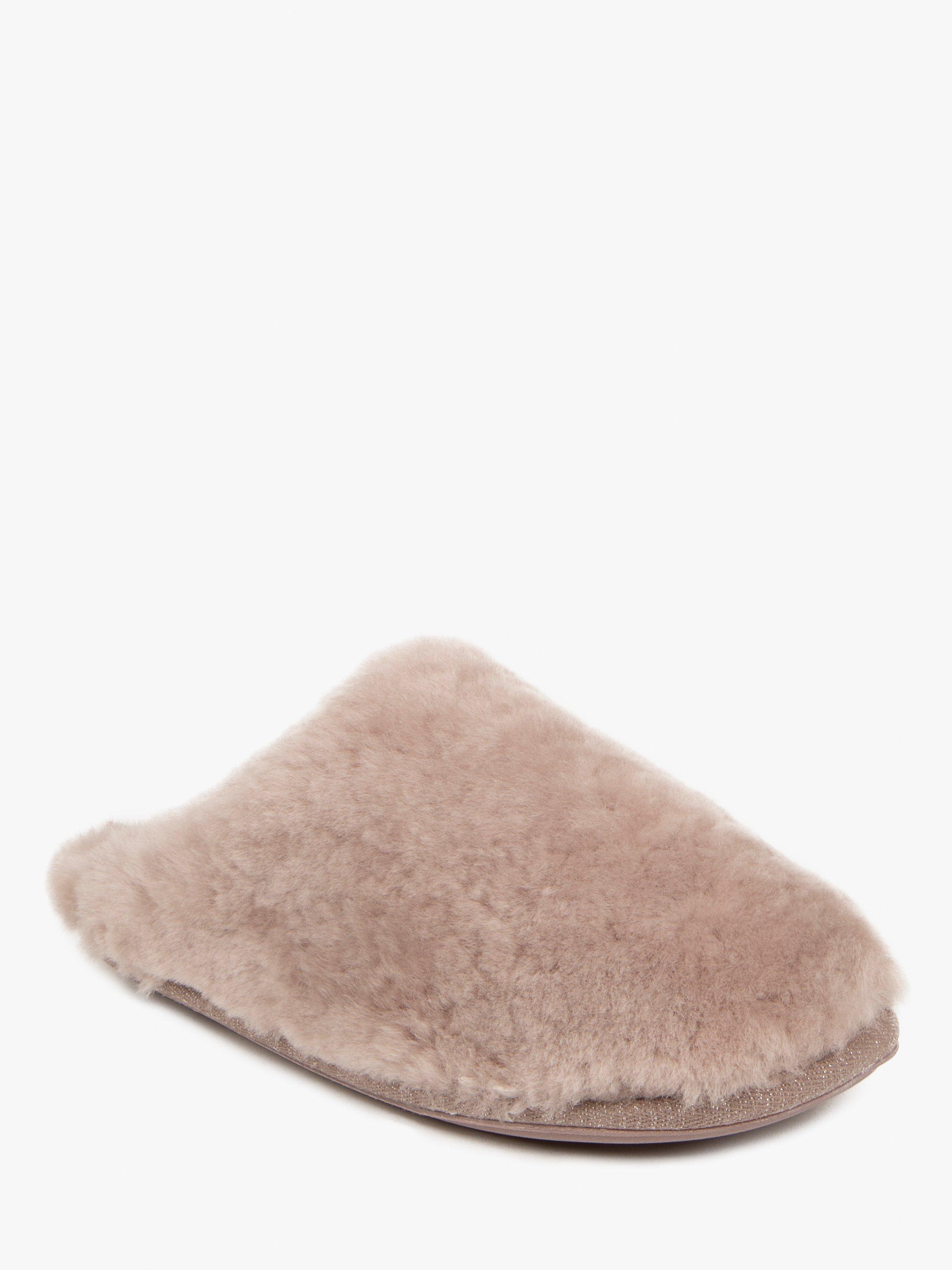 Product image 3 of 6, which shows Just Sheepskin Louise Sheepskin Mule Slippers, Mink, 7