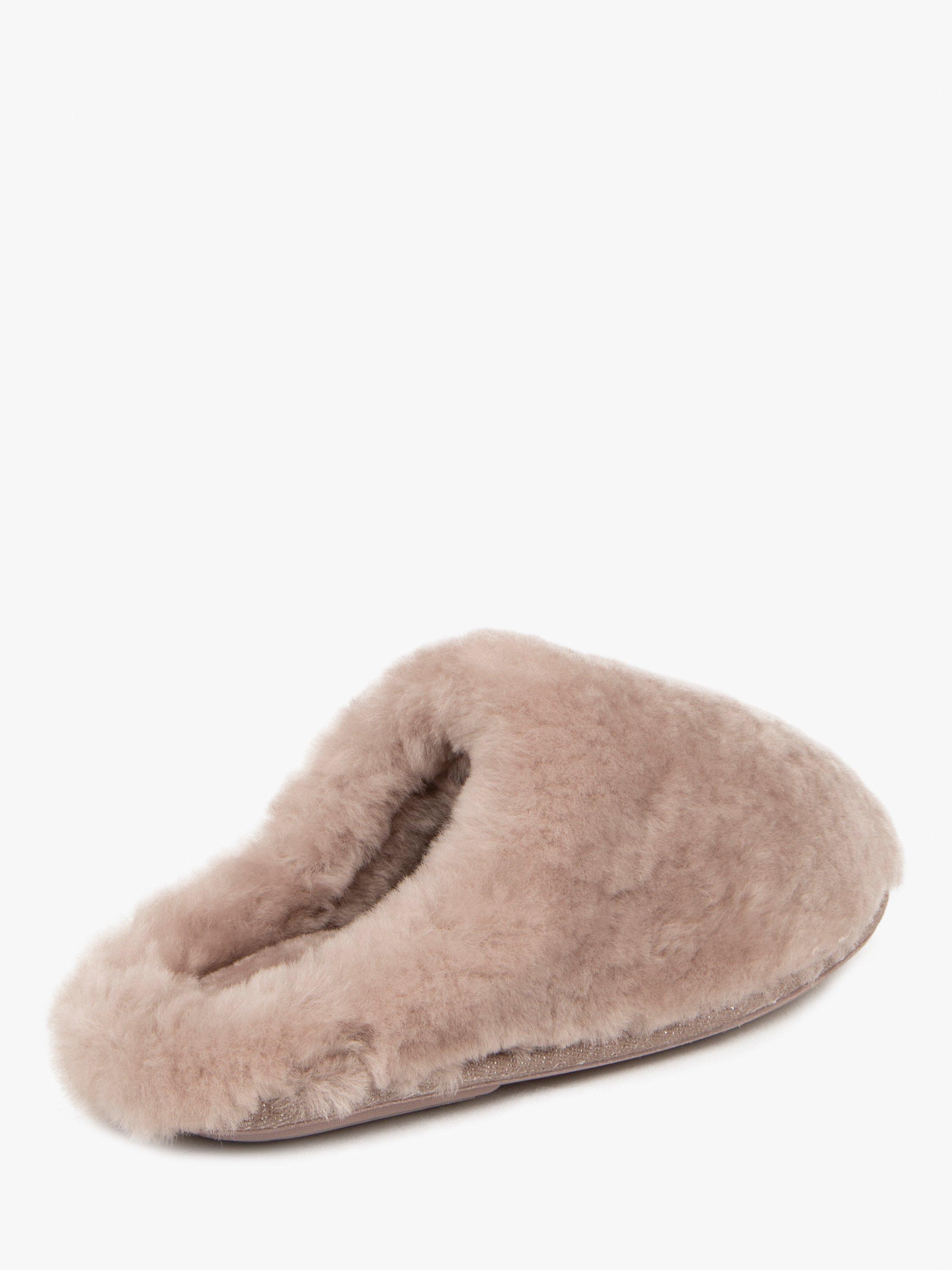 Product image 4 of 6, which shows Just Sheepskin Louise Sheepskin Mule Slippers, Mink, 7