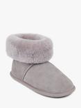 Just Sheepskin Albery Suede Slipper Boots, Light Grey