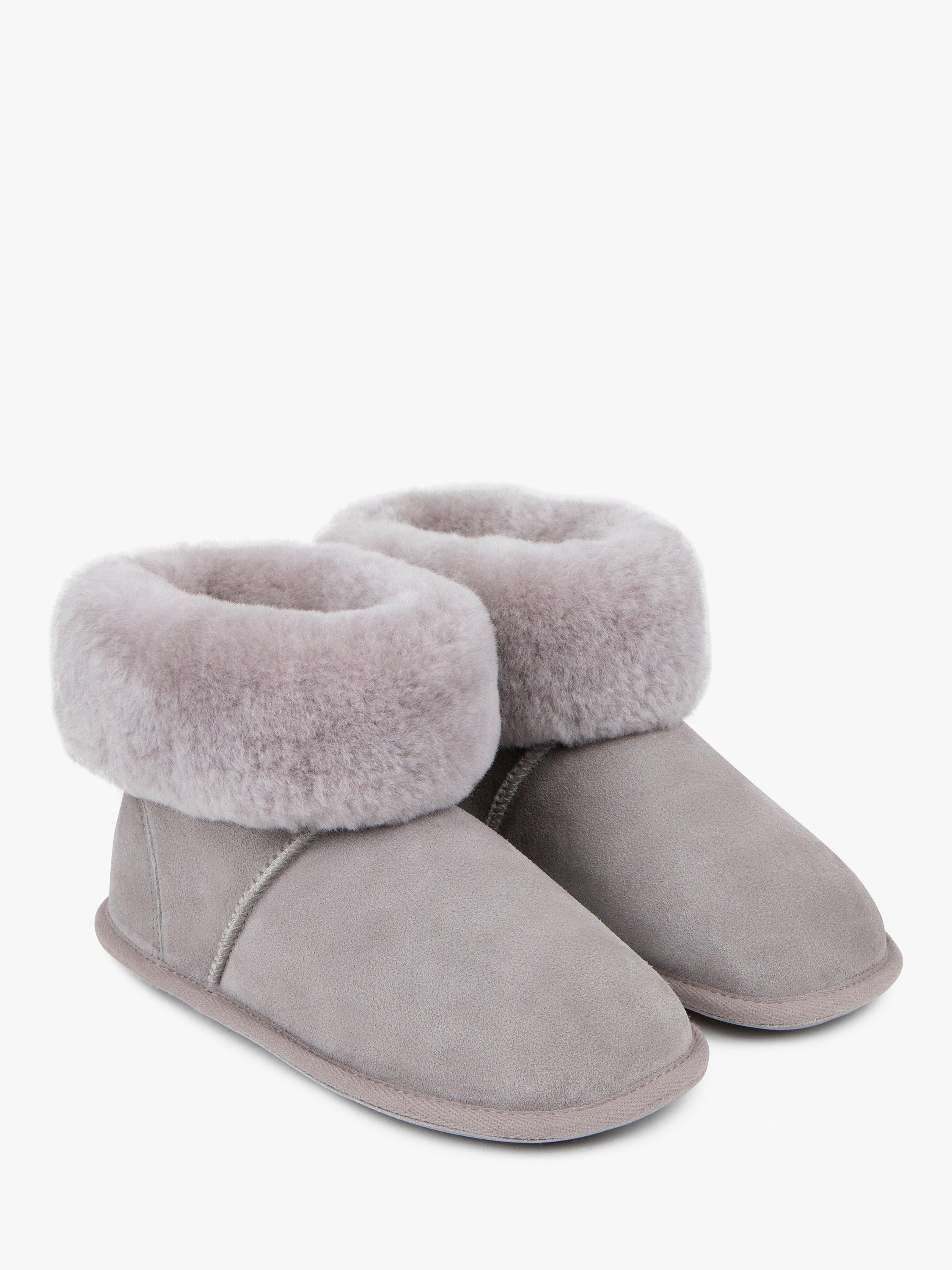 Product image 5 of 6, which shows Just Sheepskin Albery Suede Slipper Boots, Light Grey, 4