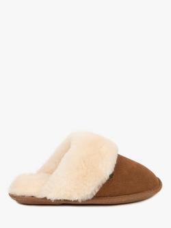 Just Sheepskin Duchess Sheepskin Mule Slippers, Chestnut