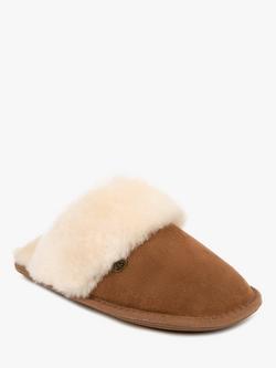 Just Sheepskin Duchess Sheepskin Mule Slippers - view 2, Chestnut