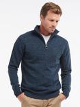 Barbour Essential Lambswool Half Zip Jumper, Navy Mix