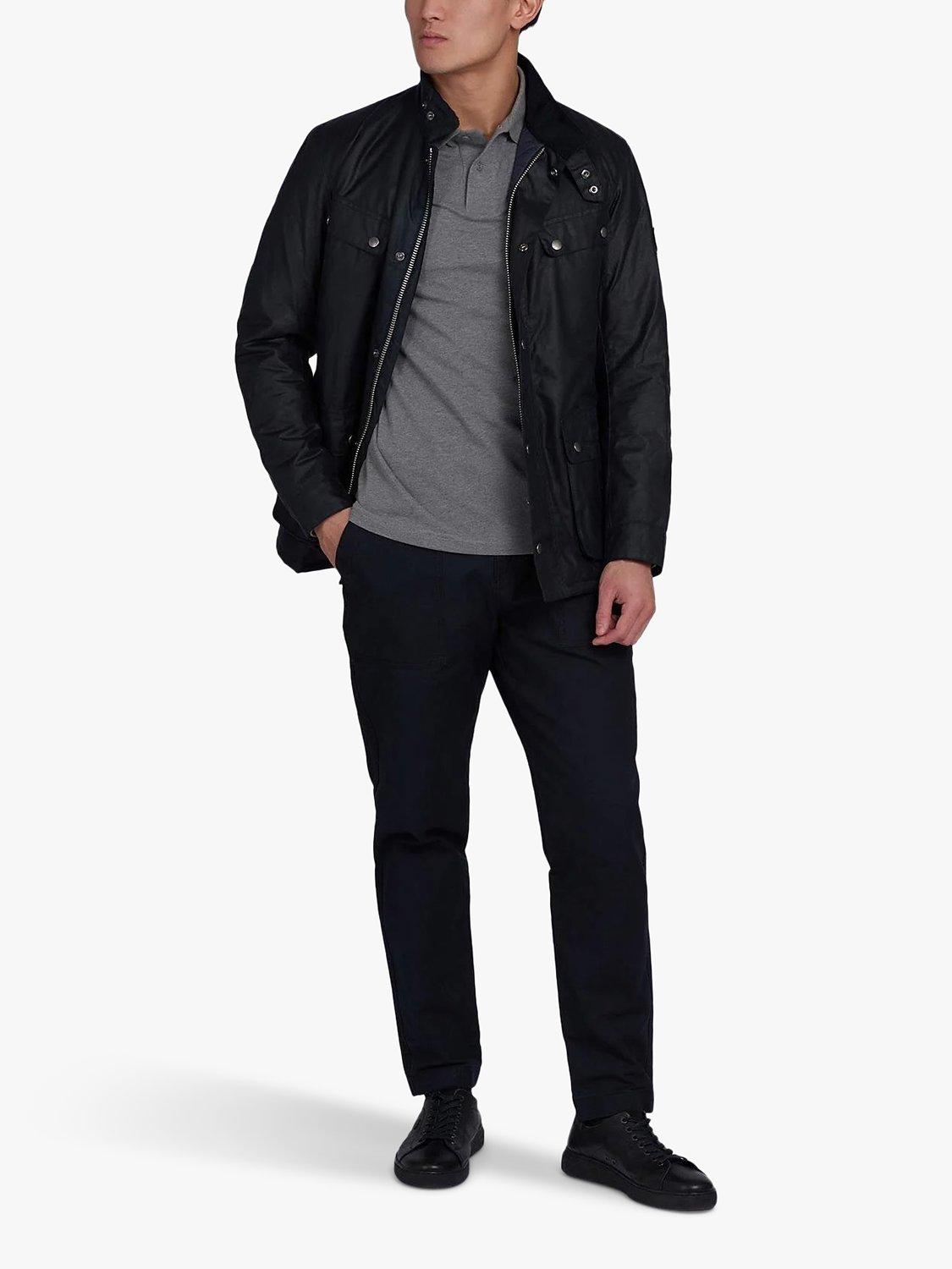 Barbour International Duke Waxed Cotton Jacket, Navy