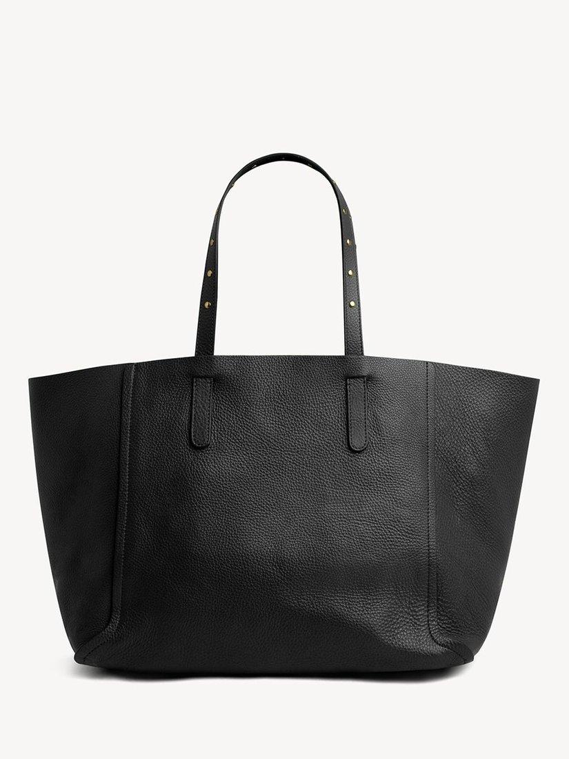 Gerard Darel Simple 2 Leather Shopper Bag Black Gold