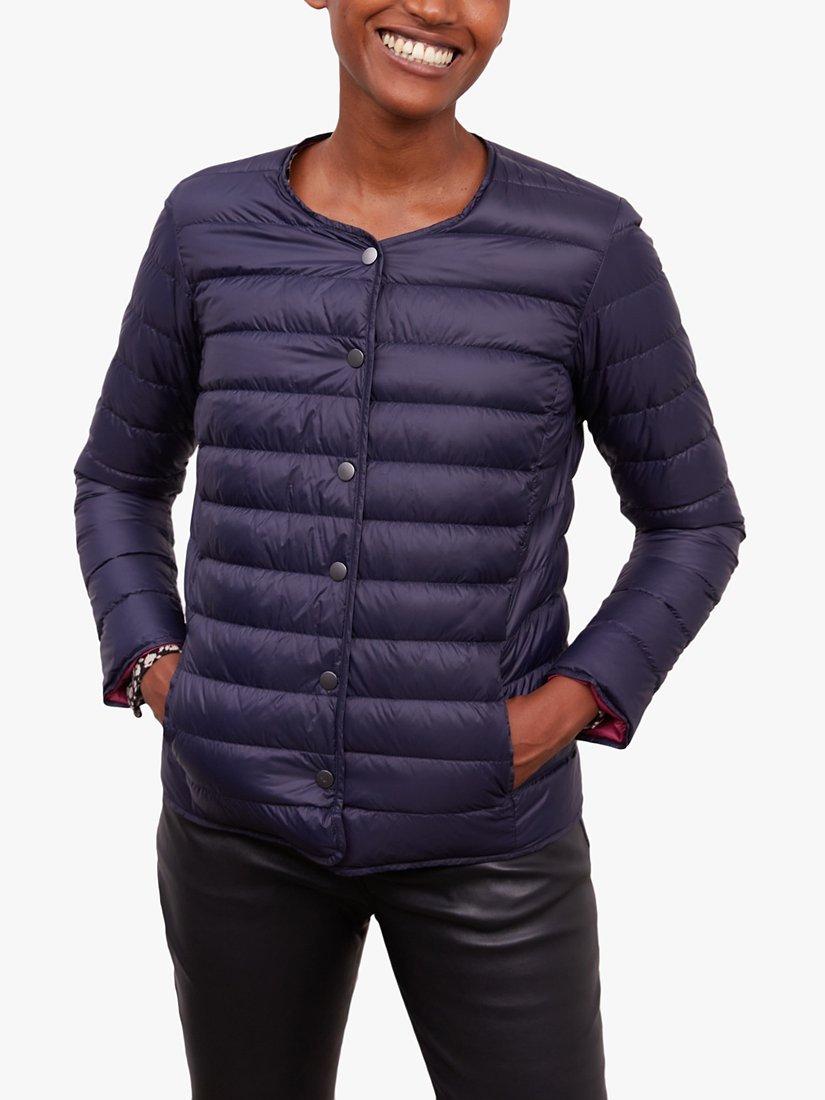 Gerard Darel Saya Quilted Reversible Jacket, Navy
