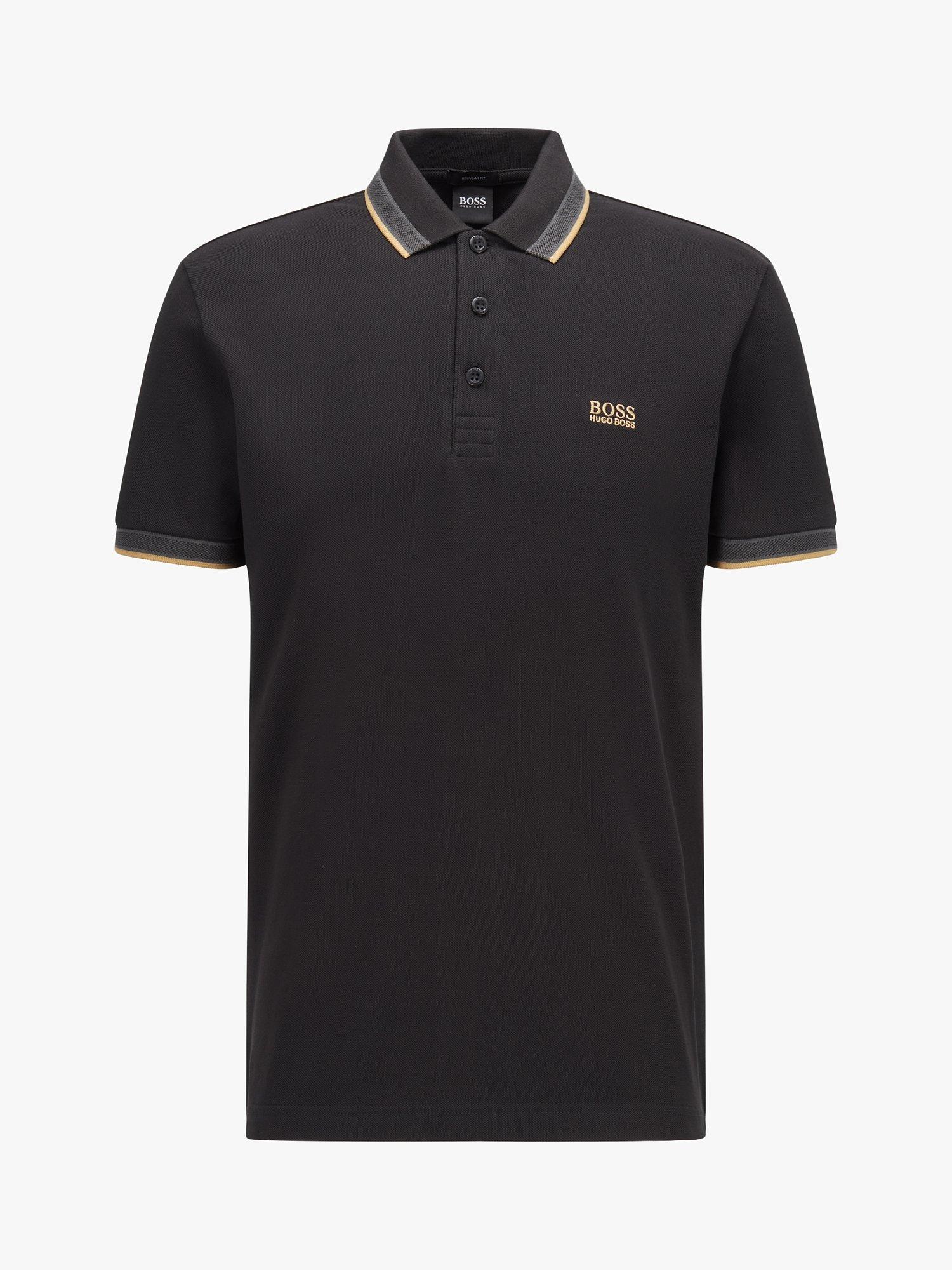 BOSS Paddy Regular Fit Polo Shirt, Charcoal, S