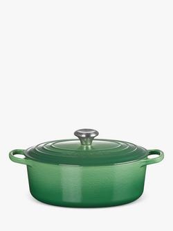 Le Creuset Cast Iron Signature Oval Casserole - view 2, Bamboo