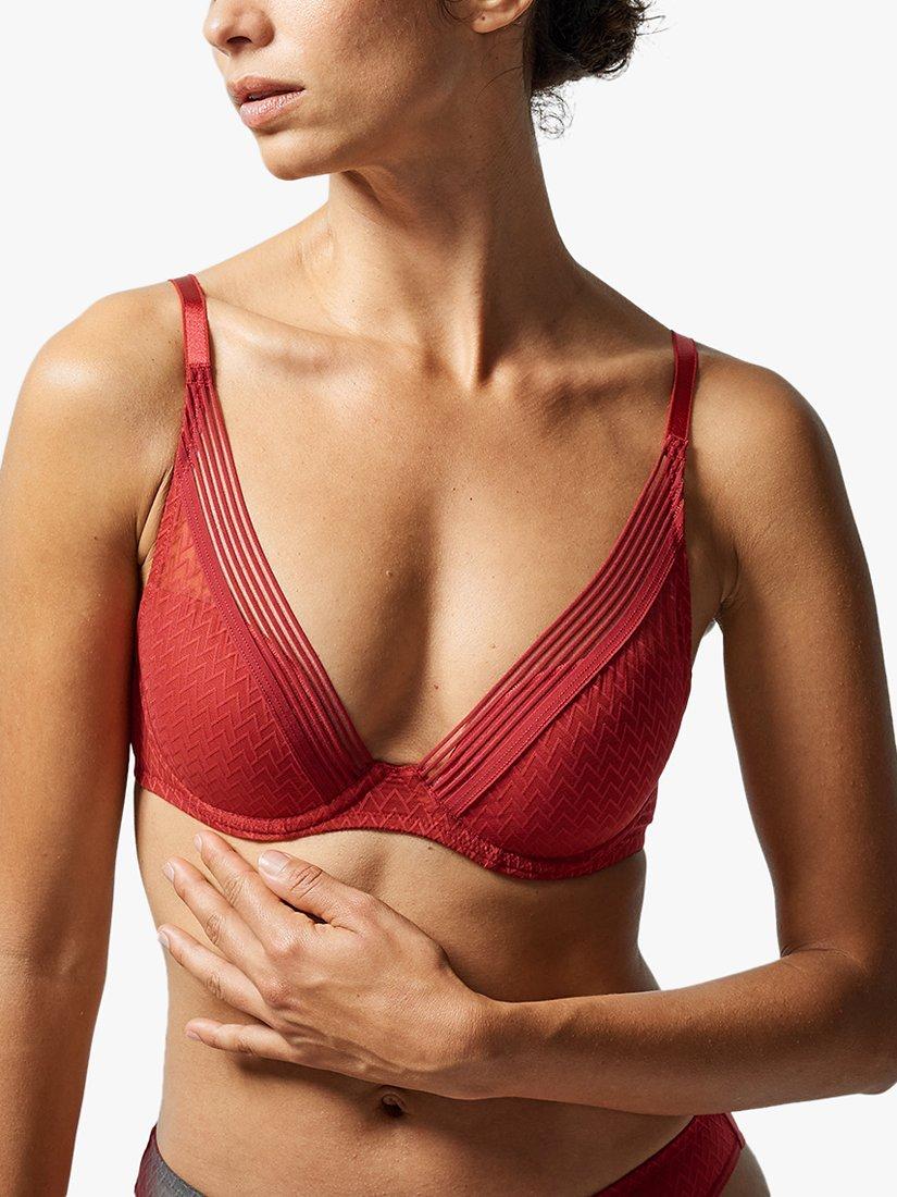 Product image 1 of 2, which shows Passionata Manhattan Plunge T-Shirt Bra, Candy Apple, 32E