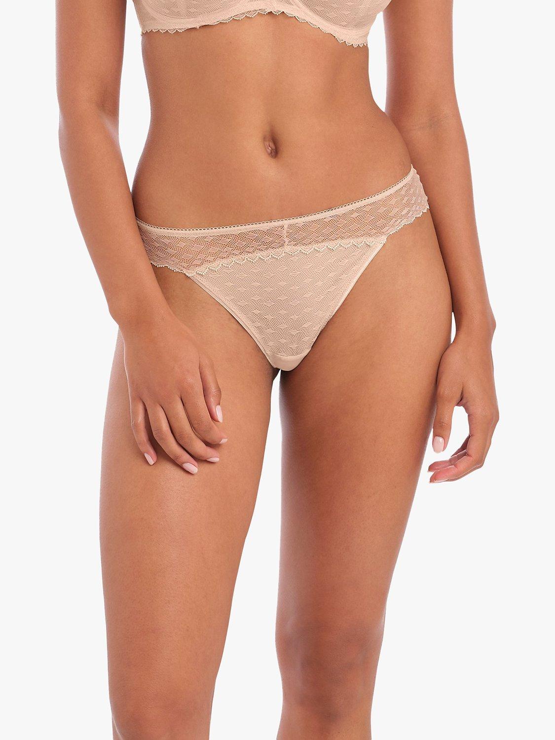 Product image 1 of 4, which shows Freya Signature Brazilian Knickers, Beige, XL