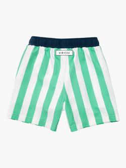 Roarsome Spike Striped Swim Trunks, Light Green - view 2, Light Green