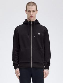 Fred Perry Zip Through Hoodie, Black