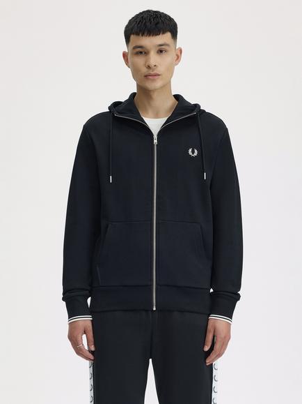 Fred Perry Zip Through Hoodie, Black