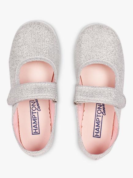 Trotters Kids' Hampton Martha Canvas Plimsolls - view 2, Silver