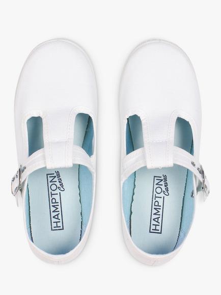 Trotters Kids' Hampton Nantucket Canvas Plimsolls - view 2, White