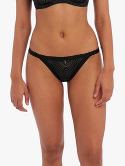 Freya Tailored Tanga Knickers, Black