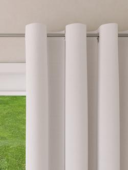 John Lewis Textured Weave Ultra Thermal Lined Eyelet Door Curtain - view 2, White