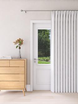 John Lewis Textured Weave Ultra Thermal Lined Pencil Pleat Door Curtain, White
