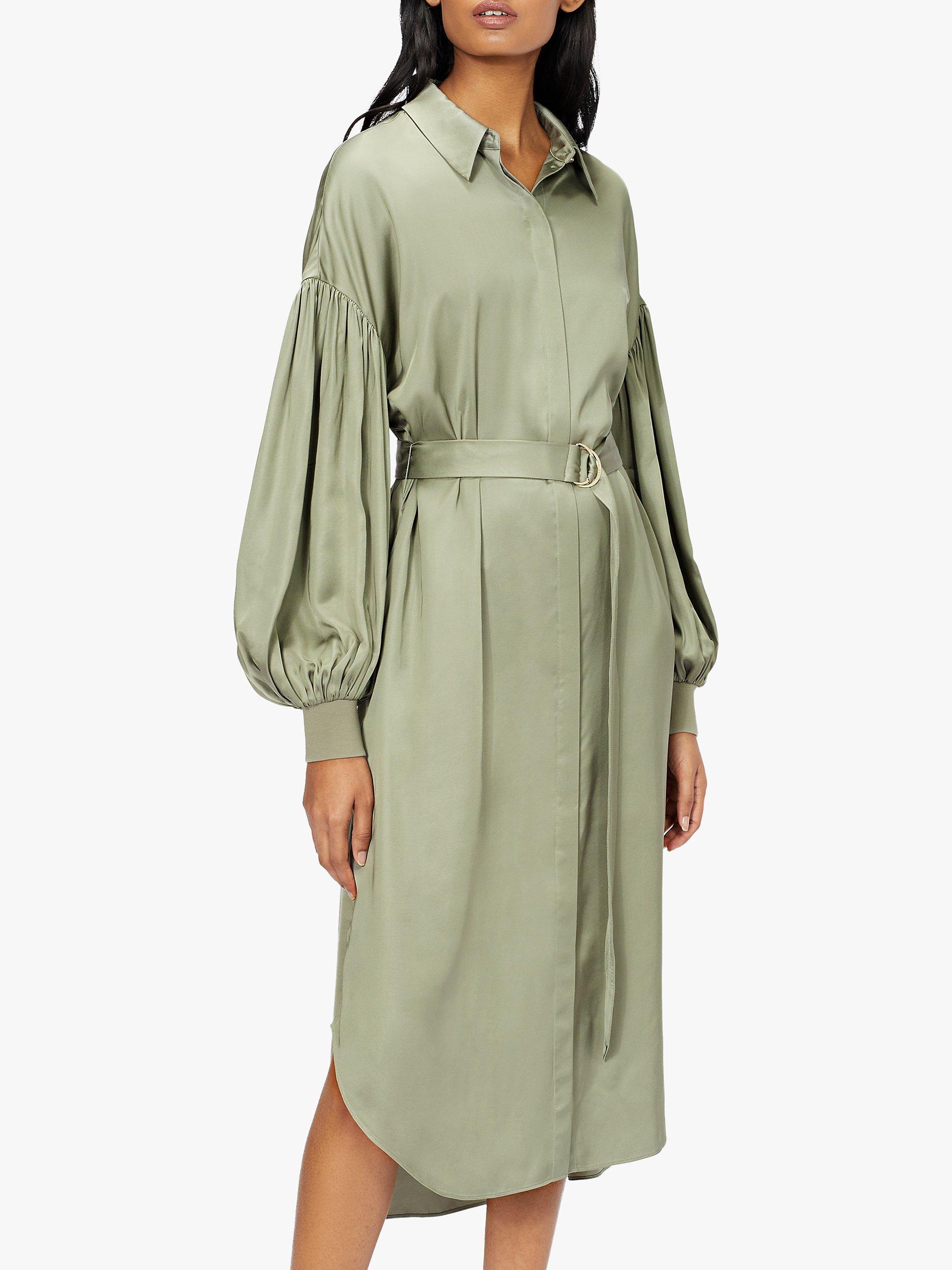Ted Baker Midi Shirt Dress, Pale Green