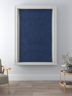 John Lewis Textured Weave Blackout/Thermal Roman Blind - view 2, Navy