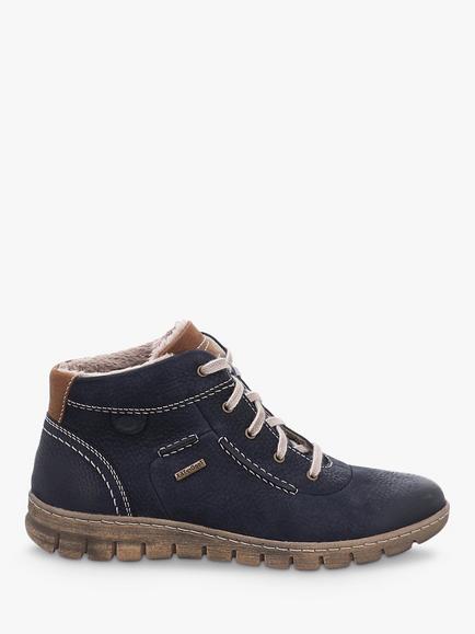 Josef Seibel Steffi 53 Leather Waterproof Ankle Boots - view 2, Blue Ocean