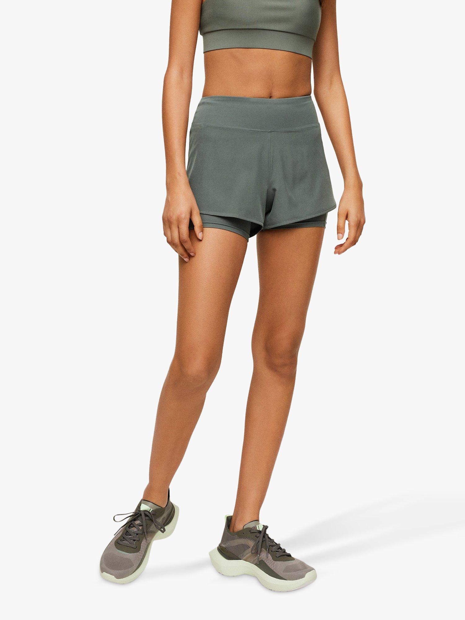 Mango Technical Sport Shorts, Khaki