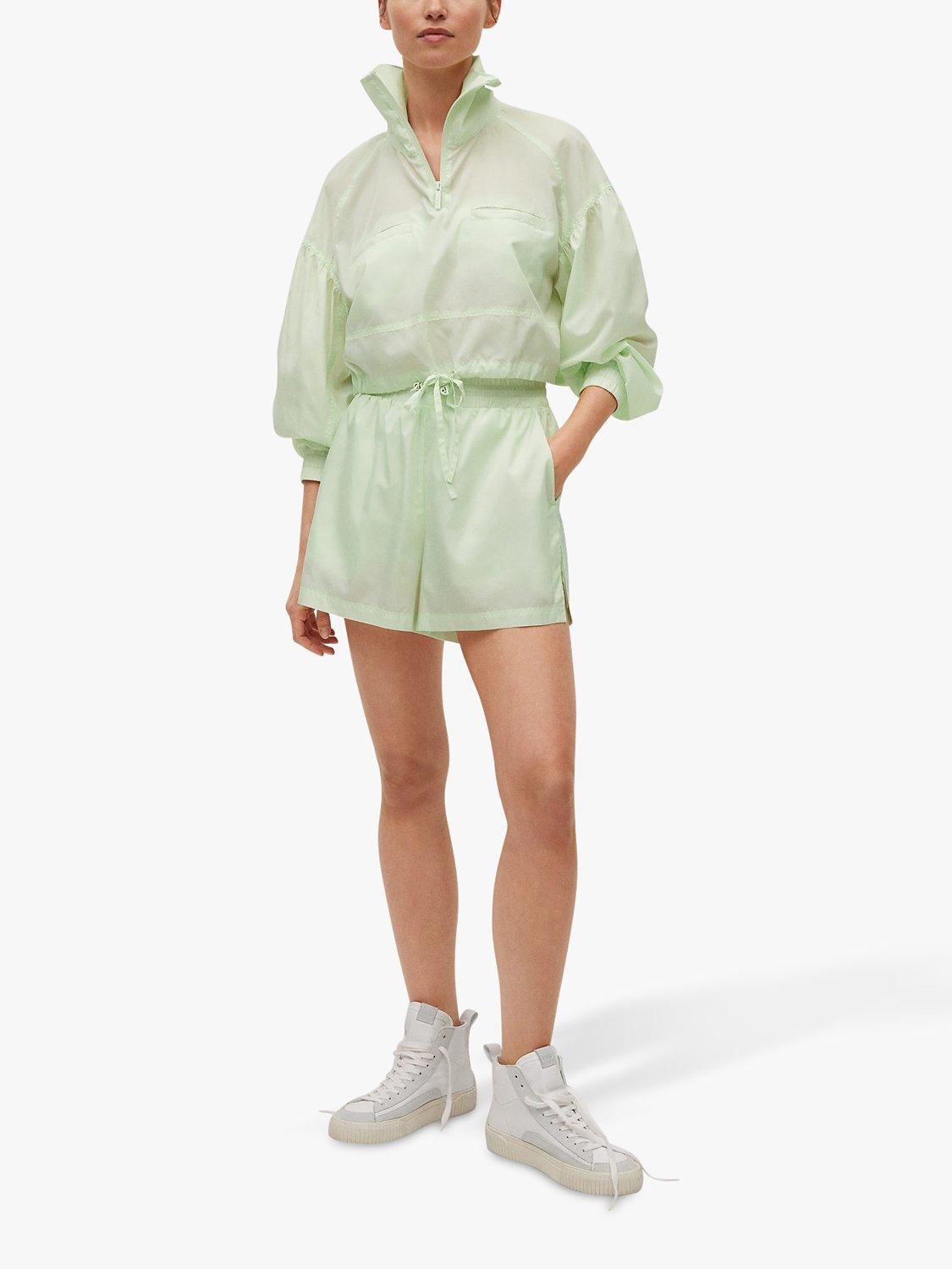 Product image 2 of 7, which shows Mango Sporty Cropped Water Repellent Sweatshirt, Green, S